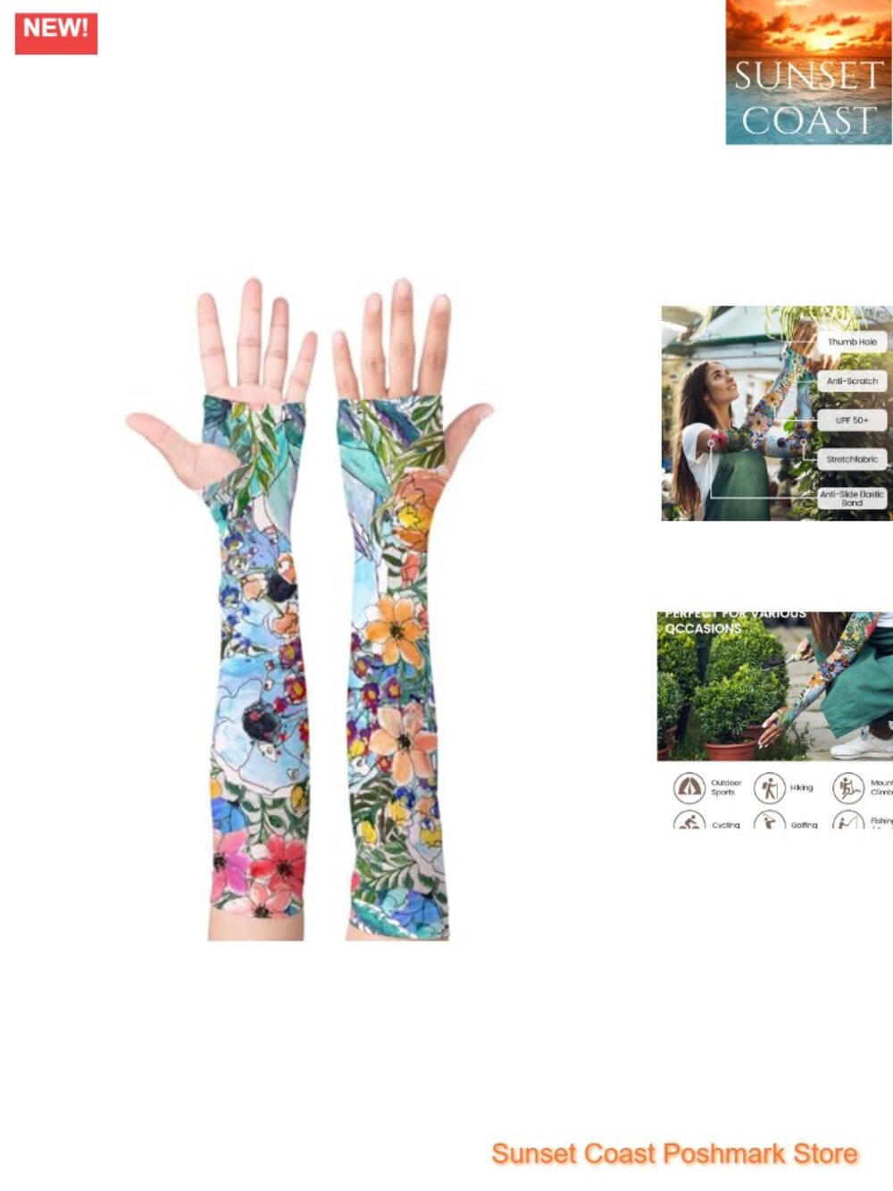 Cooling Sun Protection Arm Sleeves for Women Gardening